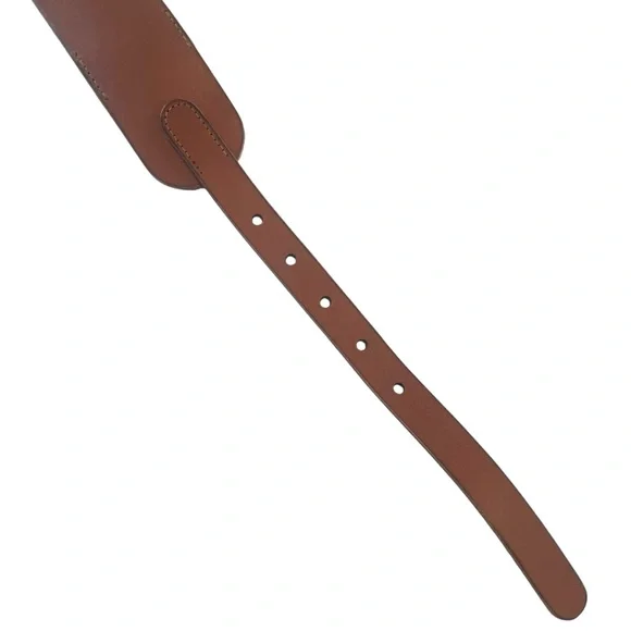 Wide Leather Belt in Cognac Brown Structural 90s Size L - Picture 10 of 17